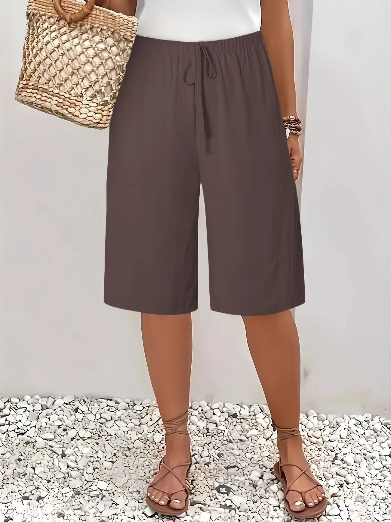 Casual Fashion Solid Colour or Cropped Shorts Angel Wishes