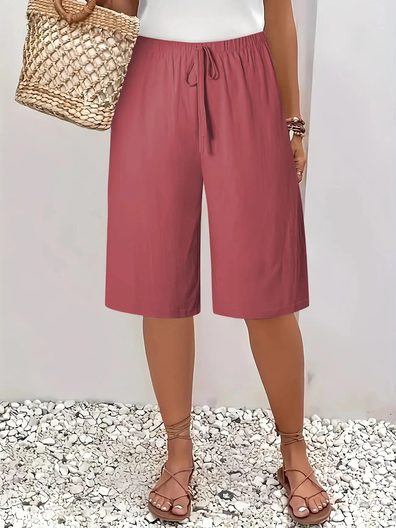 Casual Fashion Solid Colour or Cropped Shorts Angel Wishes