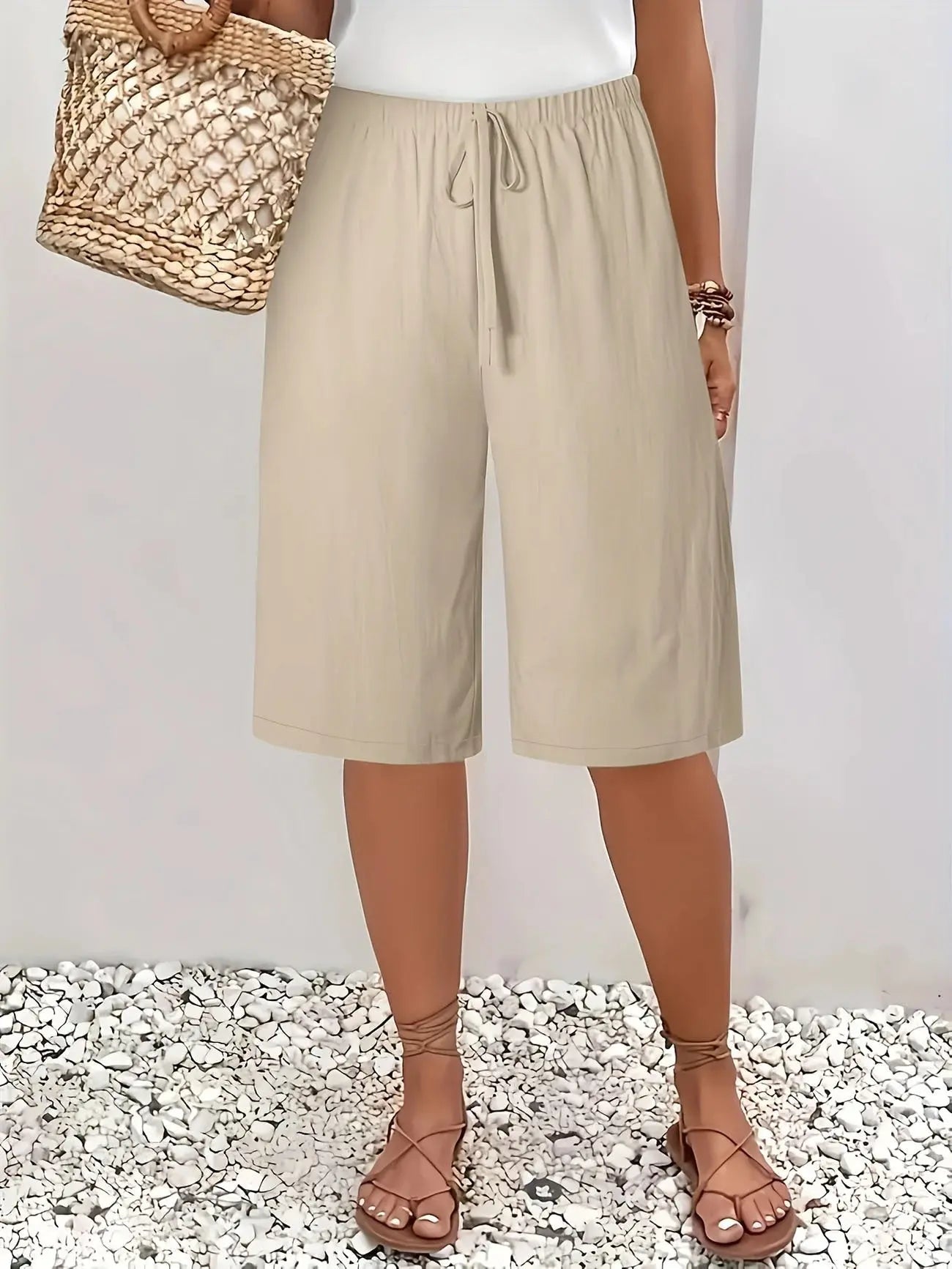 Casual Fashion Solid Colour or Cropped Shorts Angel Wishes