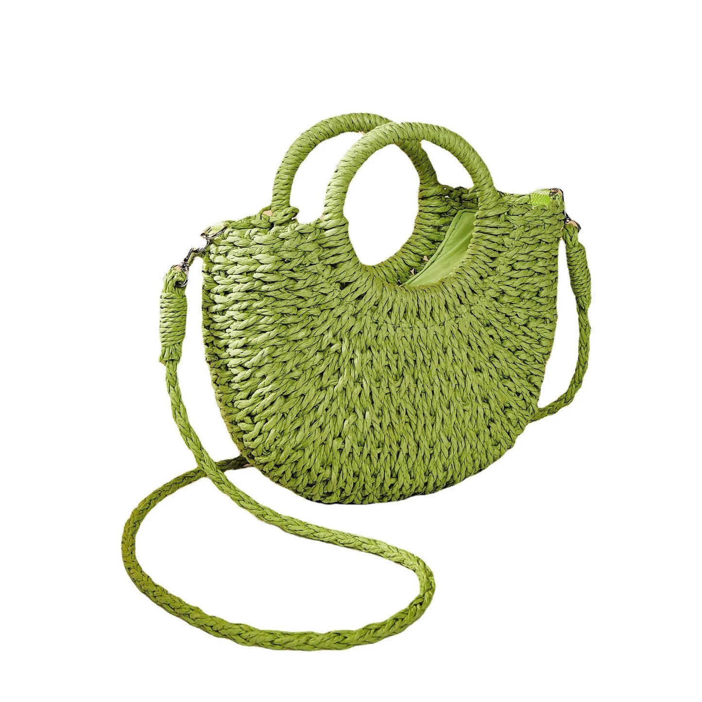 Vintage Straw Woven Bag Angel Wishes