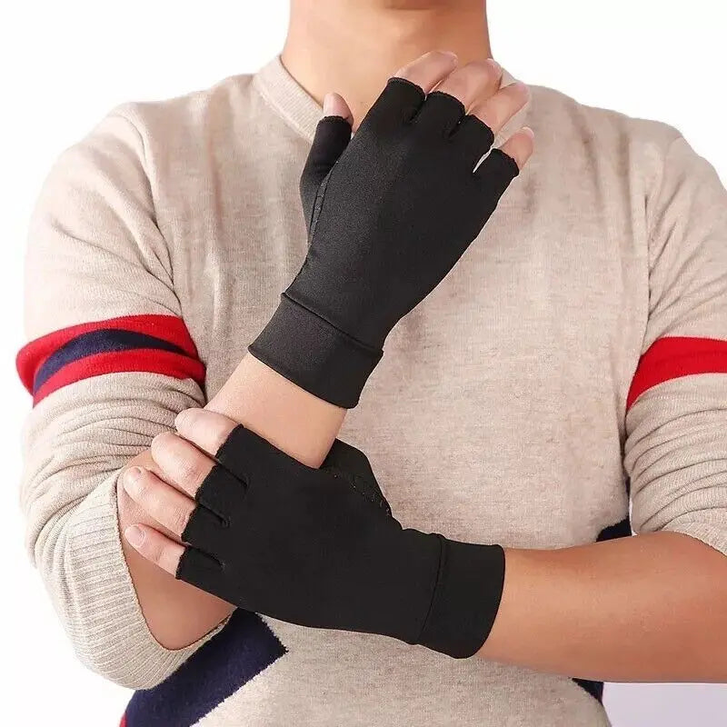 Anti arthritis Fingerless Compression Gloves Support Pain Relief Angel Wishes