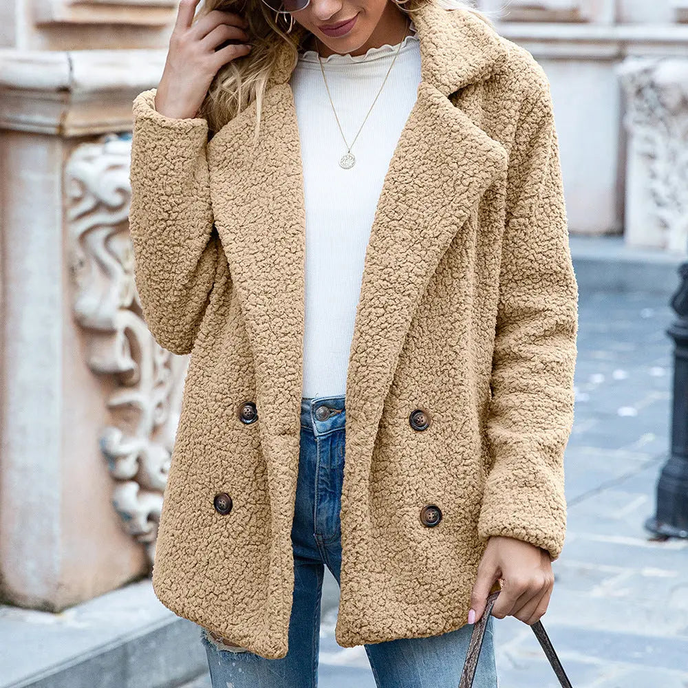 Loose Lapel Fluffy Coat Outwear For Women Angel Wishes