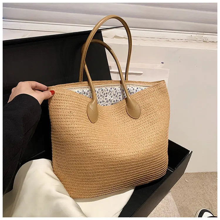 Woven Tote Seaside Vacation Style Beach Bag Angel Wishes