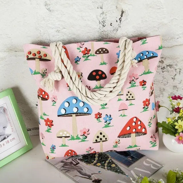Large Capacity Casual Canvas Tote Bags Angel Wishes