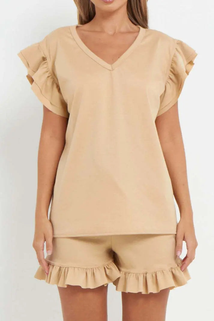 Top And Short 2 Piece Tracksuit Set Angel Wishes