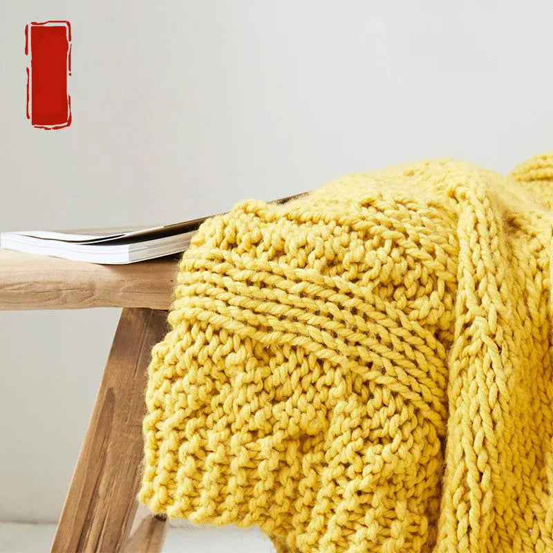 Knitted Thread Blanket Photo Props Sofa Cover Blanket Angel Wishes