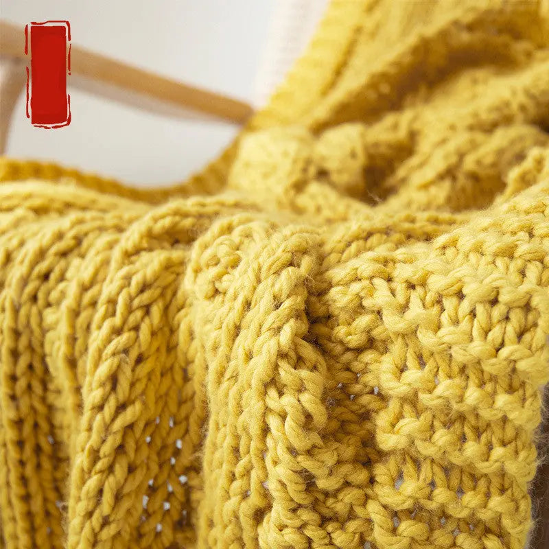 Knitted Thread Blanket Photo Props Sofa Cover Blanket Angel Wishes