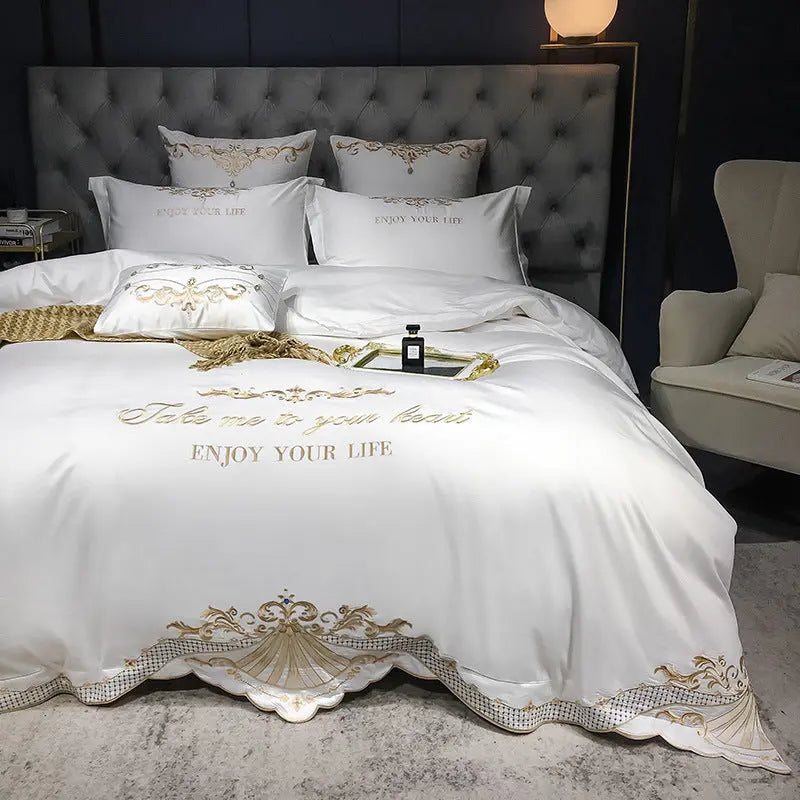 Elegant Cotton Jacquard Bedding Angel Wishes