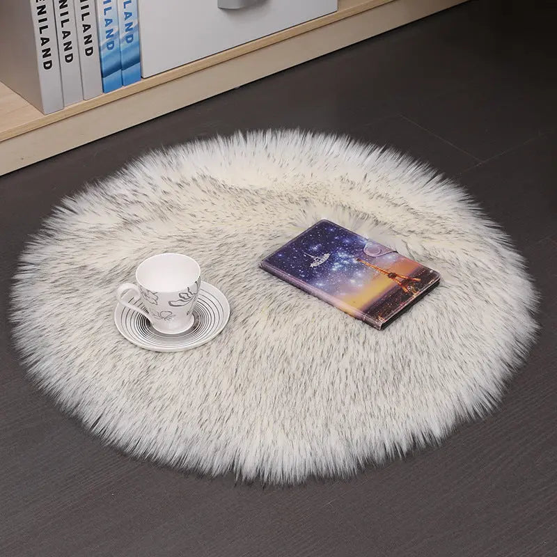 Hair Plush Carpet Floor Mats Household Floor Mats Wool Round Bedroom Carpets Angel Wishes