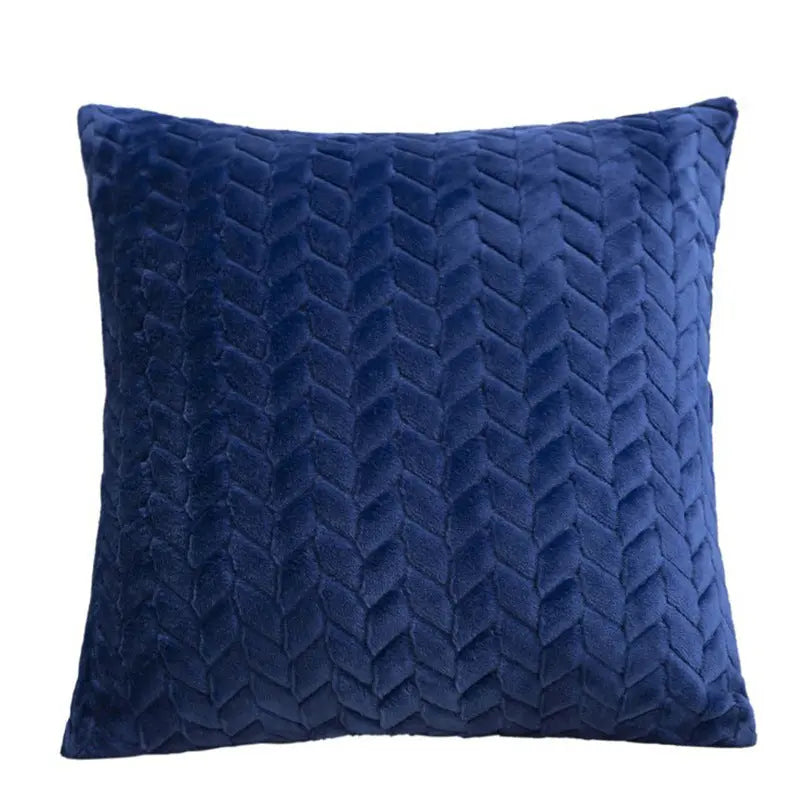 Flannel Solid Color Throw Pillow Sofa Cover Cushion Cover Nordic Style Simple Style Angel Wishes