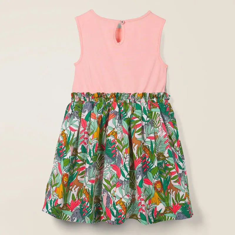 Girls' Dress European And American Children's Wear New Summer Children's Skirt Knitted And Printed Sleeveless Children's Skirt Angel Wishes
