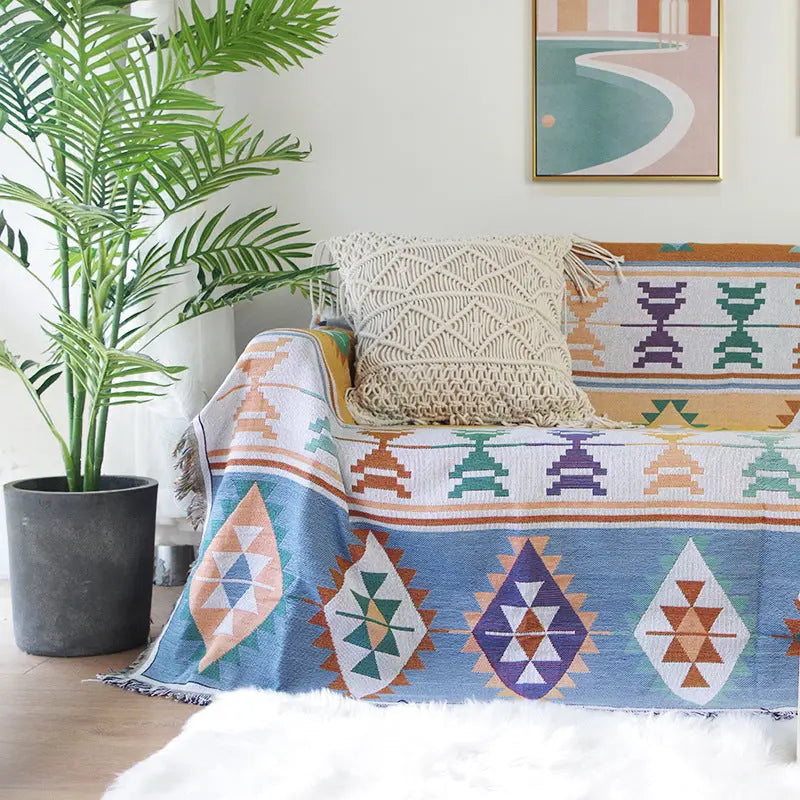 Bohemia Sofa Cover Geometric Throw Blanket For Beds Spread Sofa Towel Knitted Blanket Angel Wishes