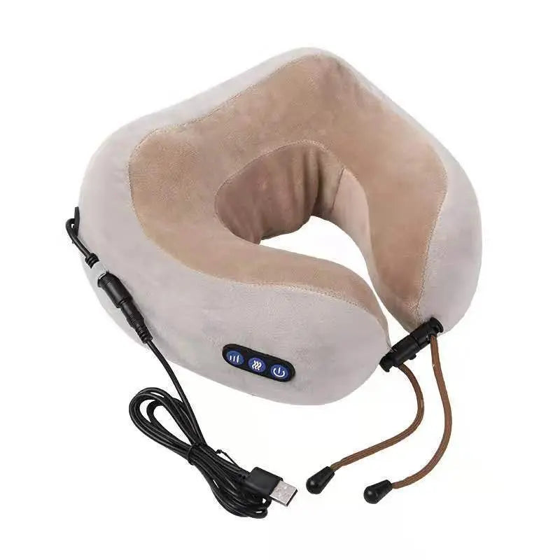 U Shaped Massage Pillow Neck Massage Device Electric Neck Massager Apparatus Shoulder Back Cervical Massager For Body Relaxation Angel Wishes
