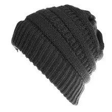 Mixed Color Knitted Wool Hat Ladies Non-labeled Ponytail Hat Angel Wishes