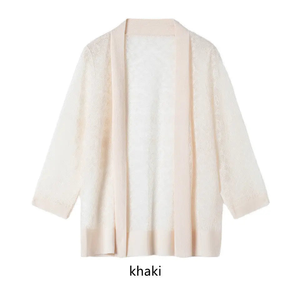 Women's New Hollow Knitted Crochet Coat Angel Wishes