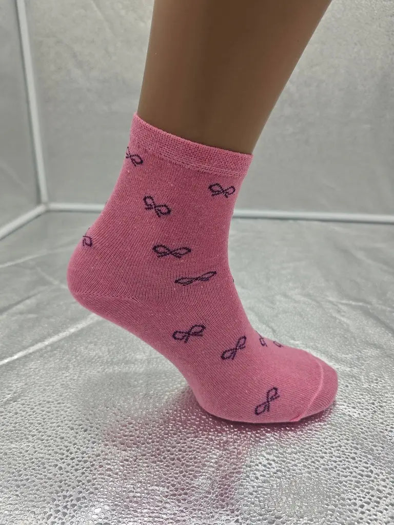 Set Of 6 12 Or 24 Pairs Womens Colorful Bow Socks Angel Wishes