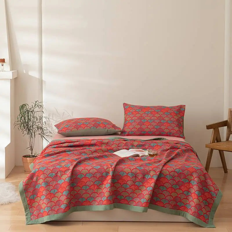 Multifunctional Three-layer Gauze Blanket Angel Wishes