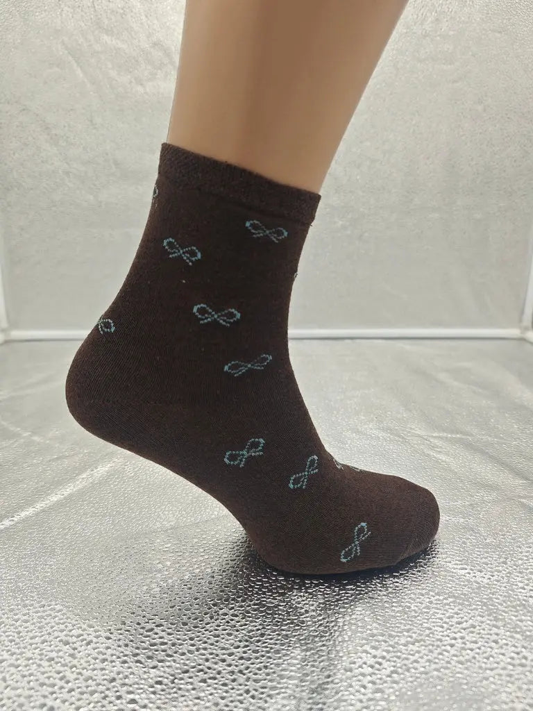 Set Of 6 12 Or 24 Pairs Womens Colorful Bow Socks Angel Wishes