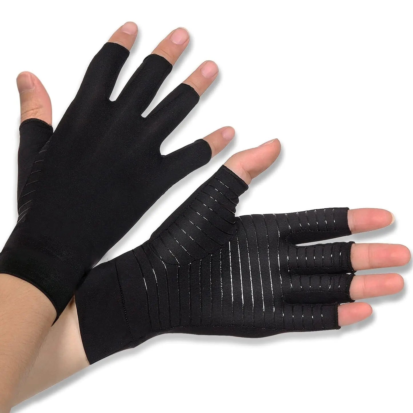 Anti arthritis Fingerless Compression Gloves Support Pain Relief Angel Wishes