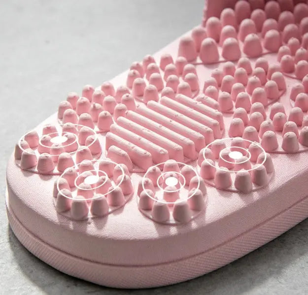 Reflexology Foot Massage Slippers Bath Slippers Tension Relief Acupuncture Feet Massager Household Slipper Foot Health Care Angel Wishes