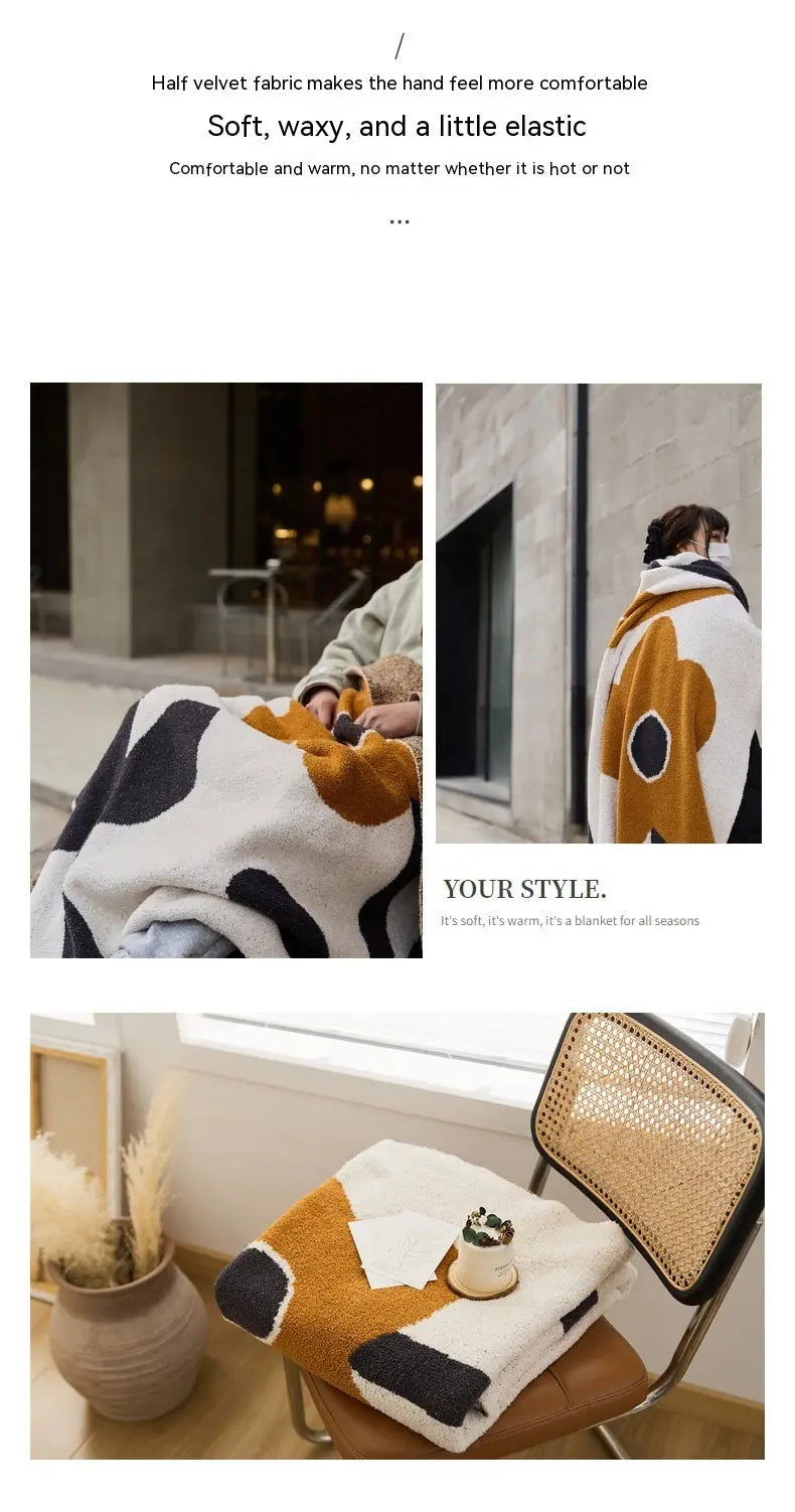 Semi-velvet Knitted Winter Soft Coat Blanket Angel Wishes