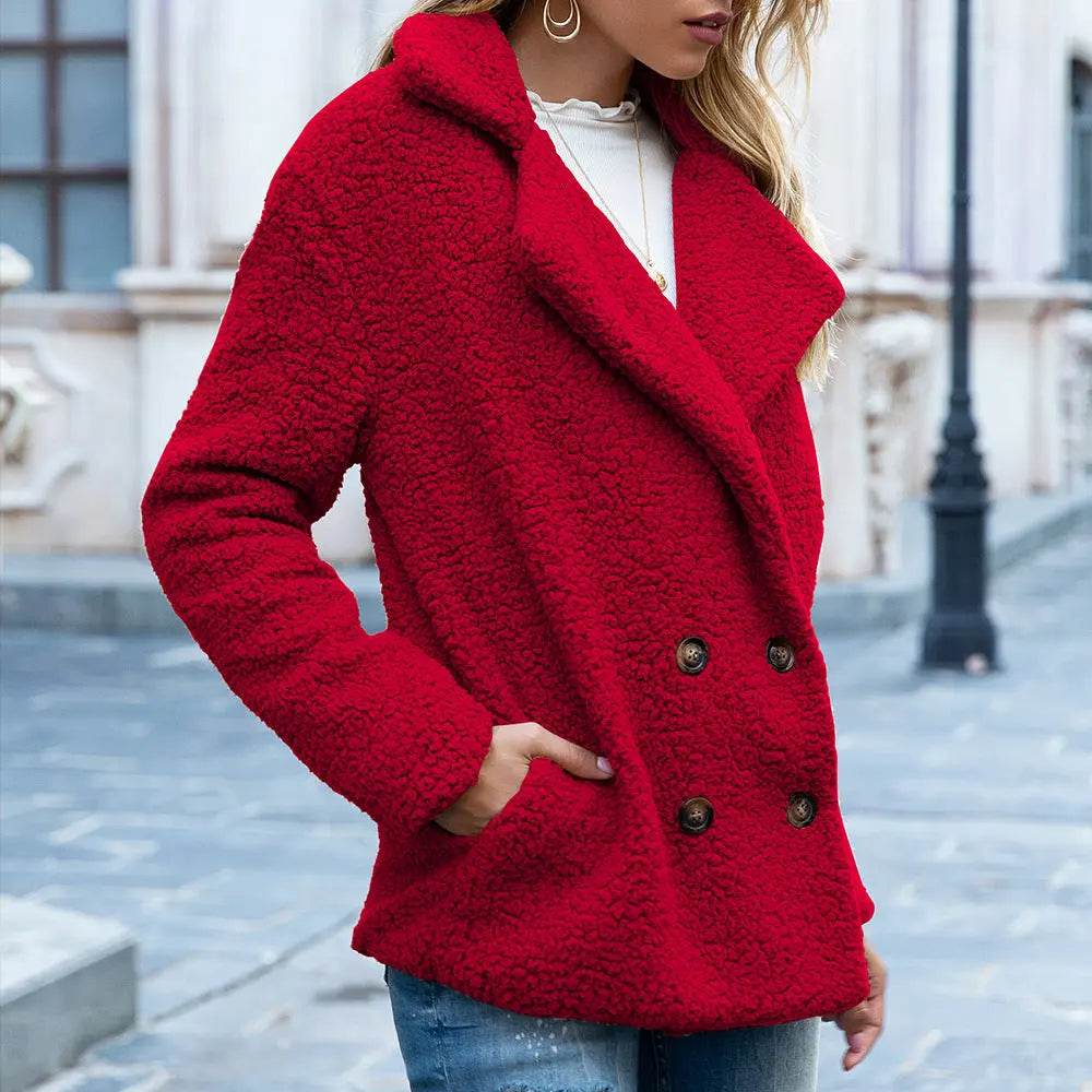 Loose Lapel Fluffy Coat Outwear For Women Angel Wishes