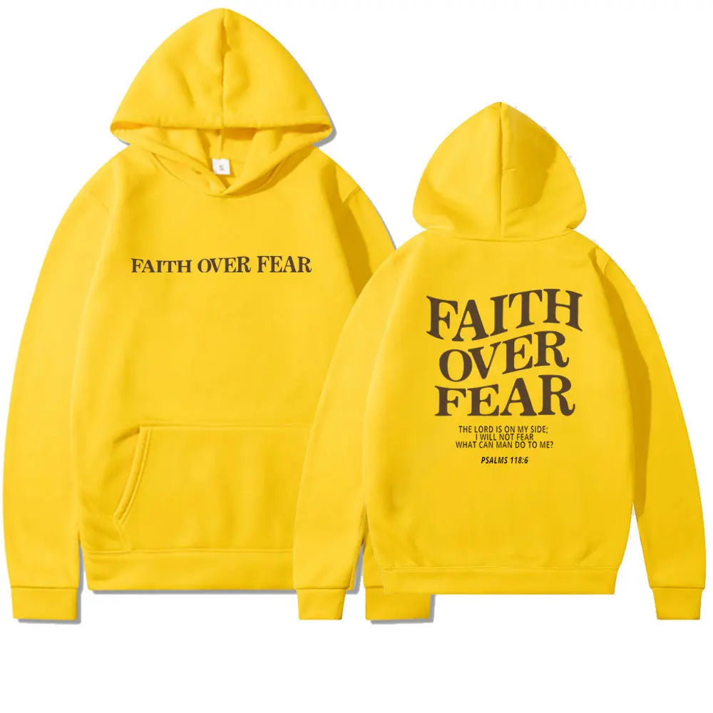 Faith Over Fear Men Women Hoodie Angel Wishes