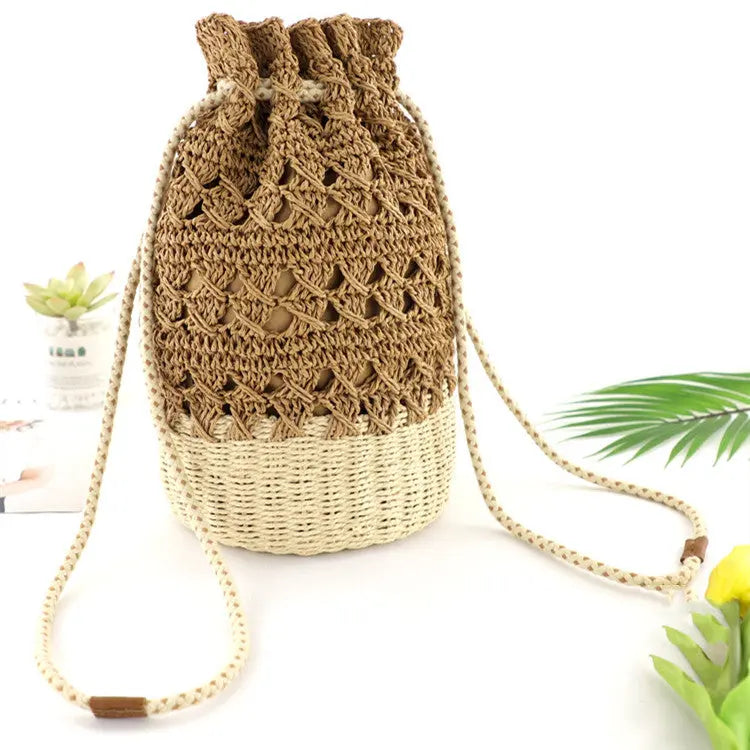 Ladies straw bucket bag Angel Wishes