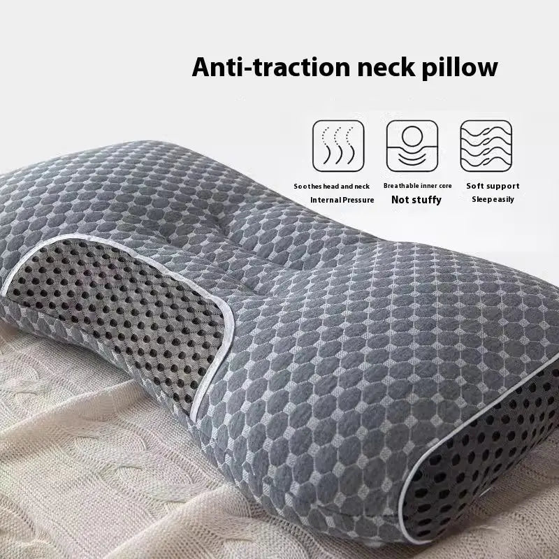SPA Massage Neck Pillow Non-collapse Knitted Cotton Pillow Core Angel Wishes