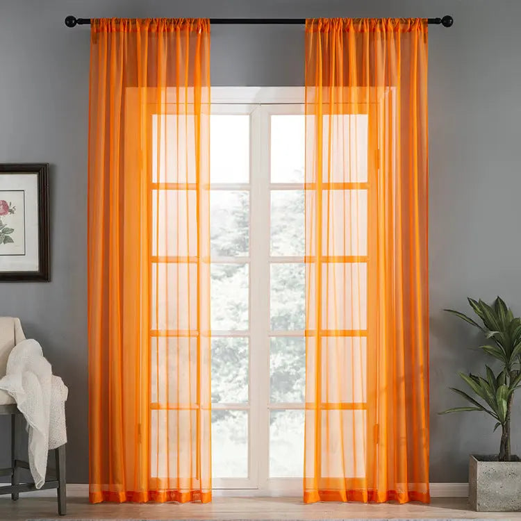 Pure Colour Cotton Curtains Window Screen Angel Wishes