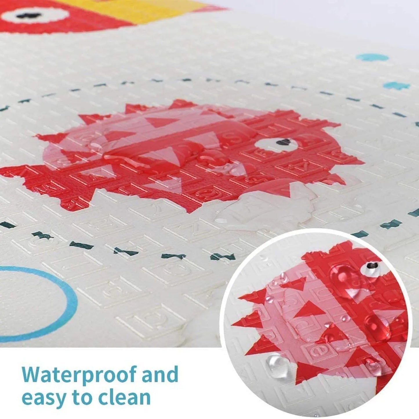 2 Sided Baby Play Mat Reversible Baby Kids Crawling Mat Folding Waterproof Mat Angel Wishes