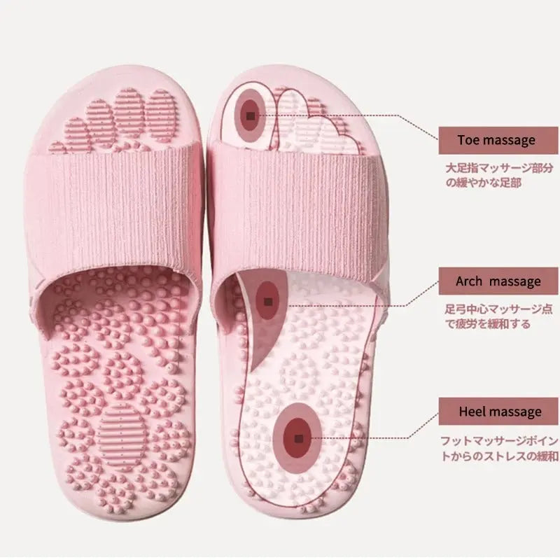 Reflexology Foot Massage Slippers Bath Slippers Tension Relief Acupuncture Feet Massager Household Slipper Foot Health Care Angel Wishes