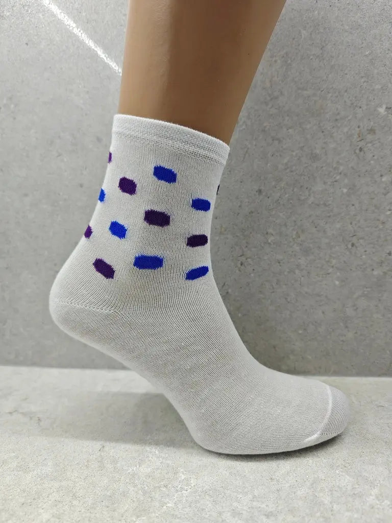 Set Of 6 12 Or 24 Pairs Womens Socks With Bubble Mix Print Angel Wishes