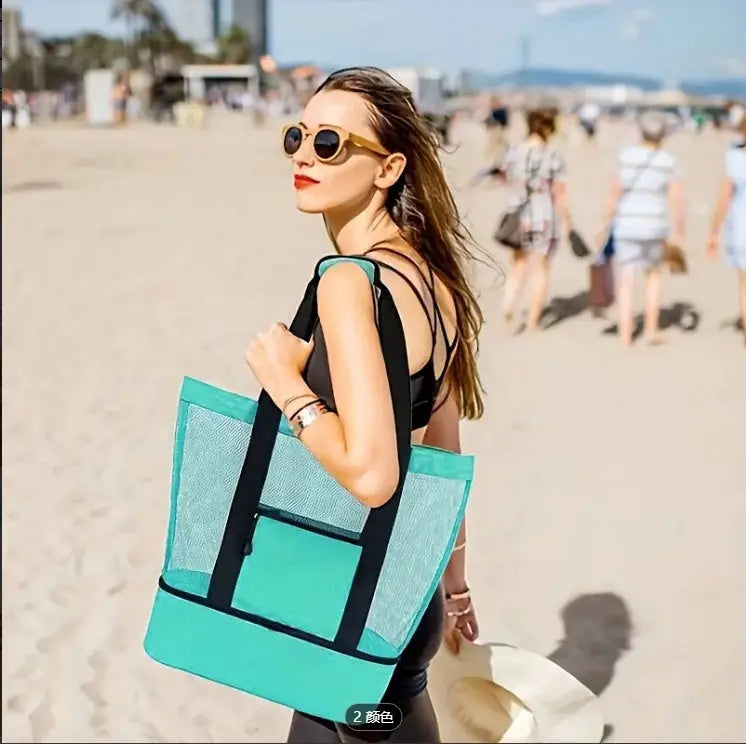 Waterproof Beach Bag With Cooler Compartment - Beach Bags Waterproof Sandproof For Women, Pool Bag & Beach Tote Bag Angel Wishes