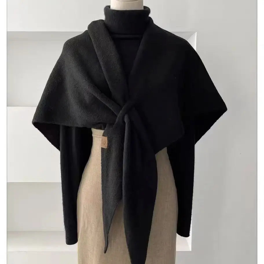Wool Knitted Triangle Shawl Fashionable Warm Scarf Angel Wishes