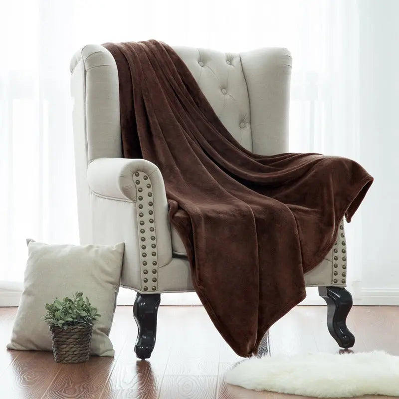 Flannel Blanket Promotional Gift Plain Color Angel Wishes