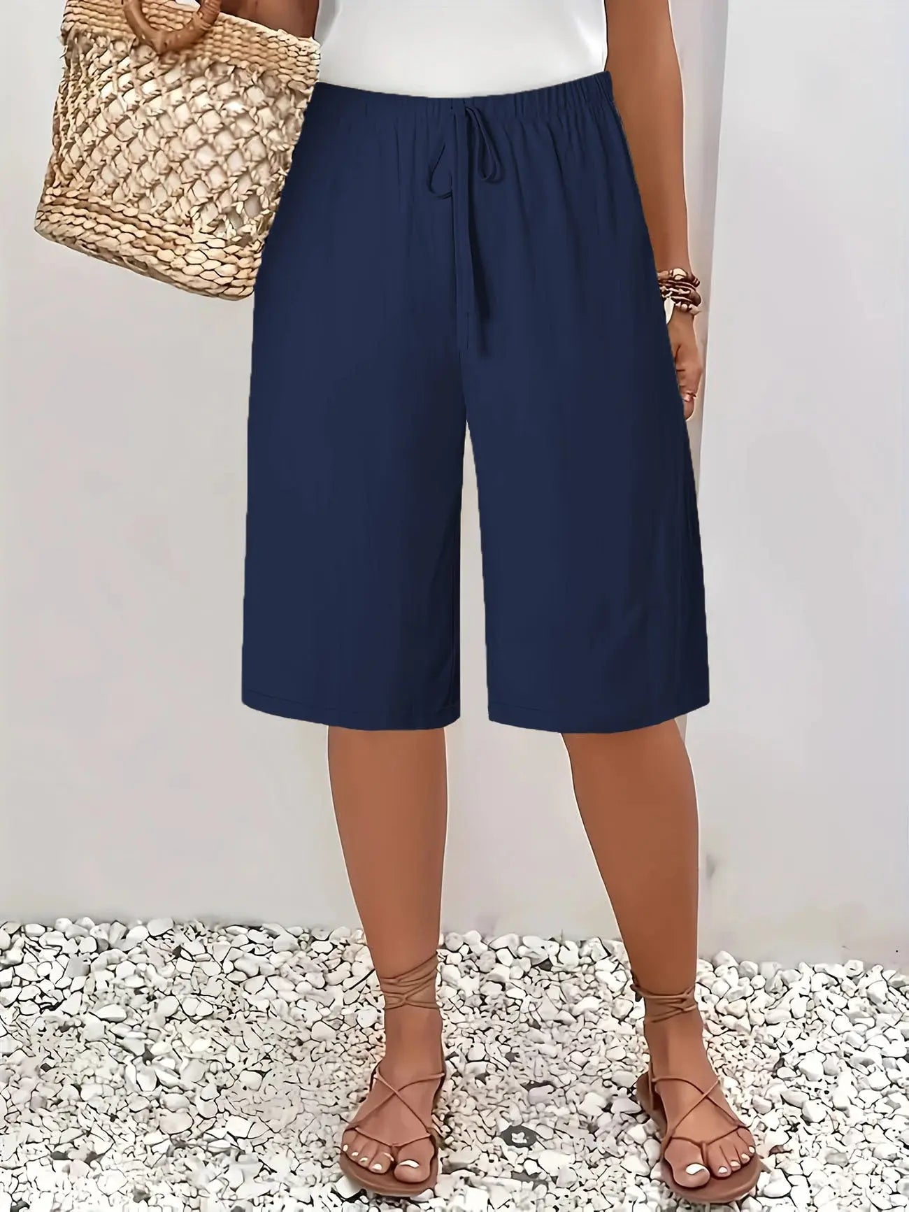 Casual Fashion Solid Colour or Cropped Shorts Angel Wishes