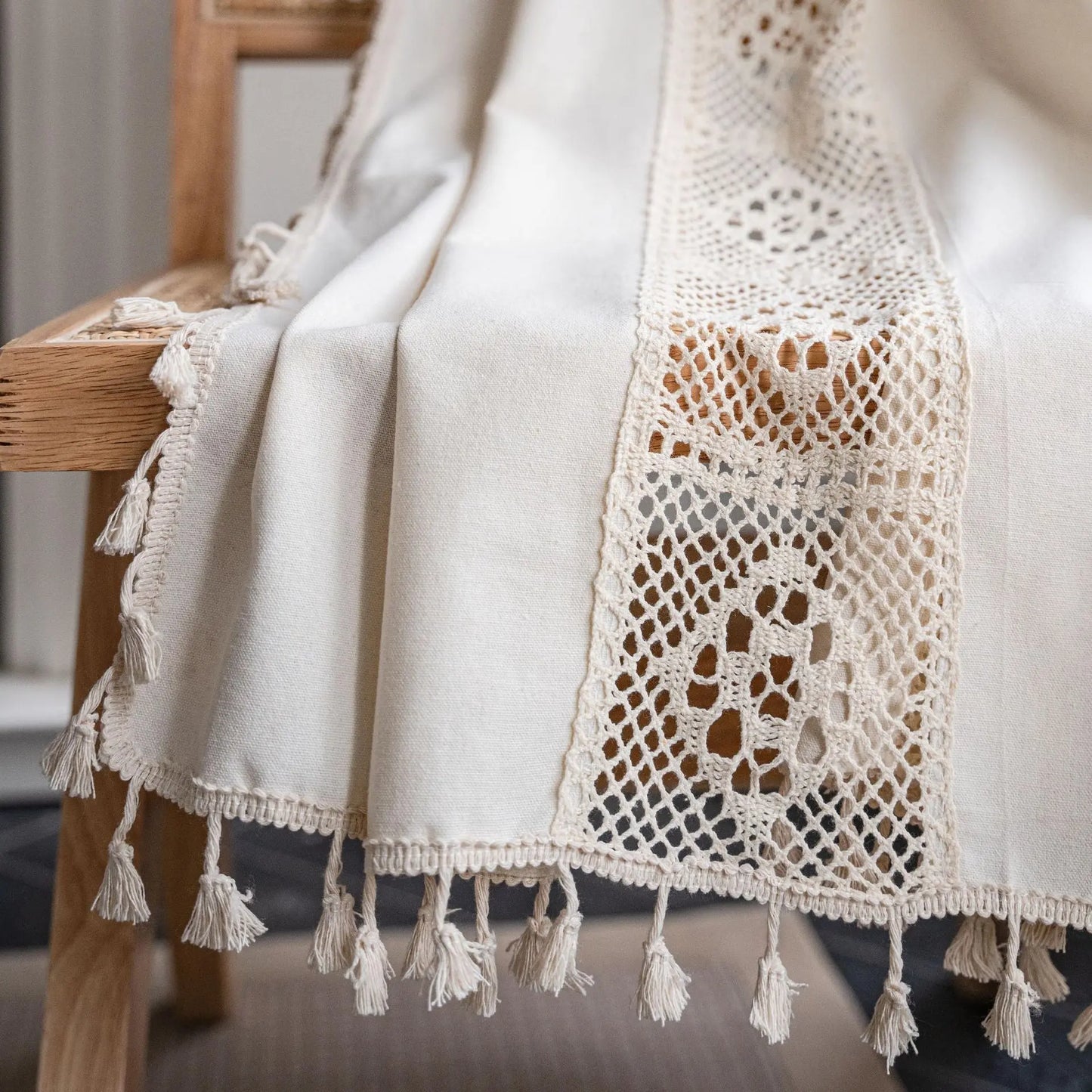 Curtain American Crochet Mesh Finished Product Angel Wishes
