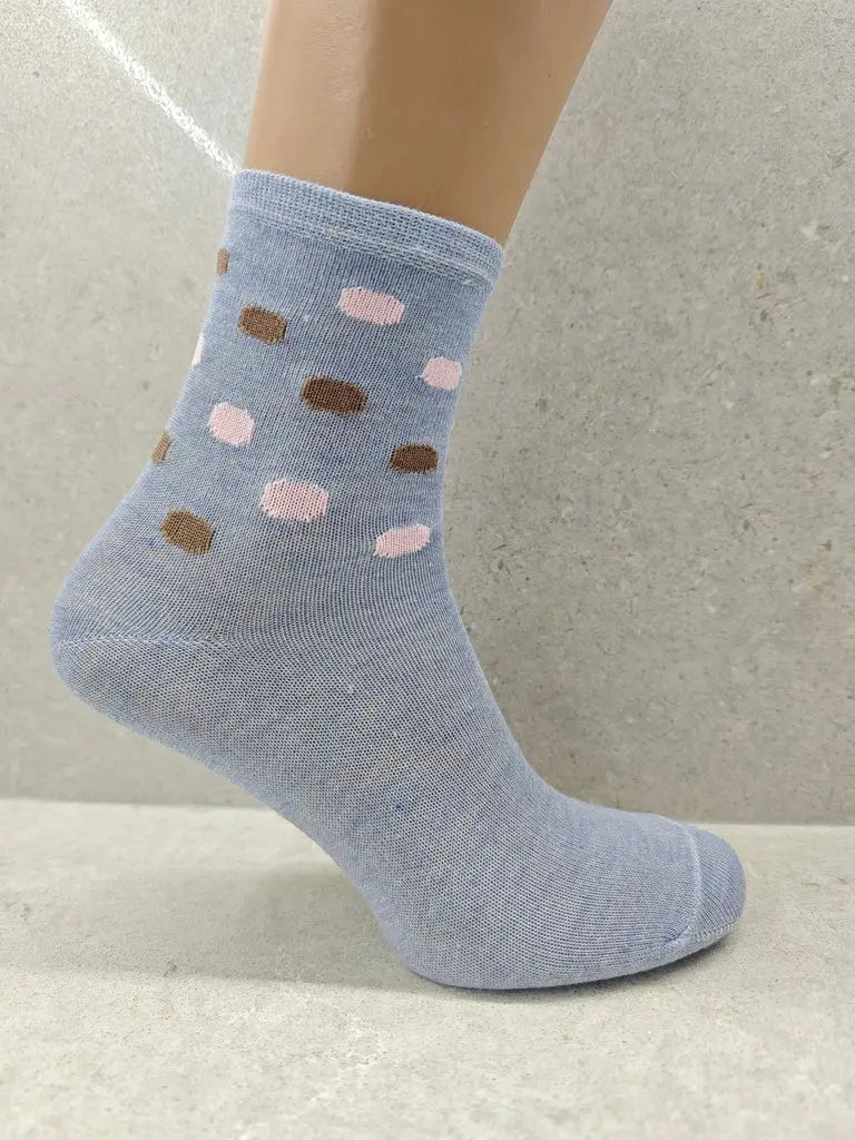 Set Of 6 12 Or 24 Pairs Womens Socks With Bubble Mix Print Angel Wishes