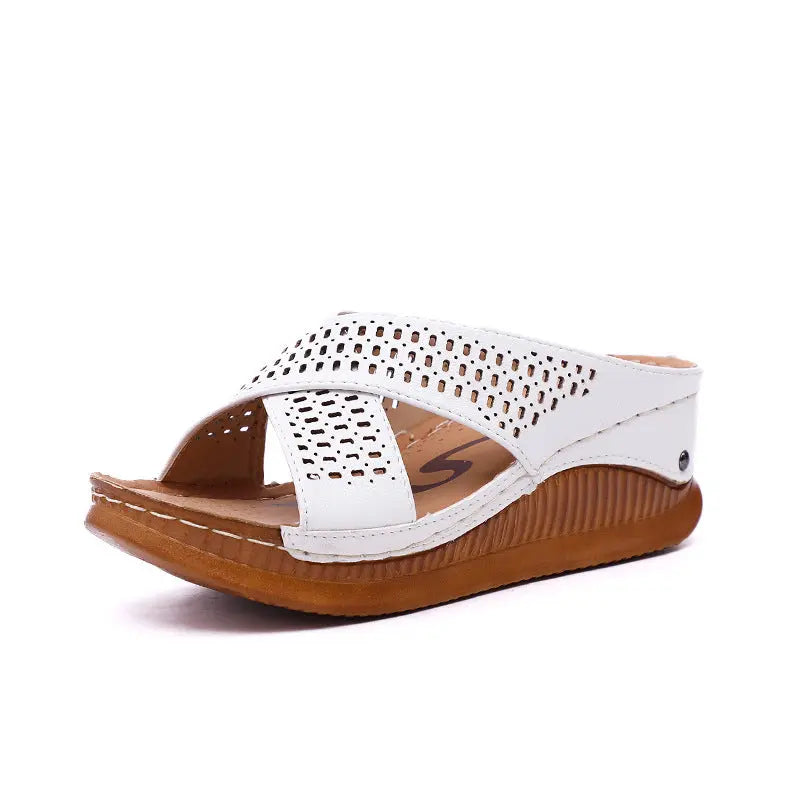 Hollow cross slippers Angel Wishes