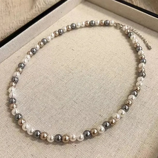 Coloured Glass Pearl Necklace - Angel Wishes