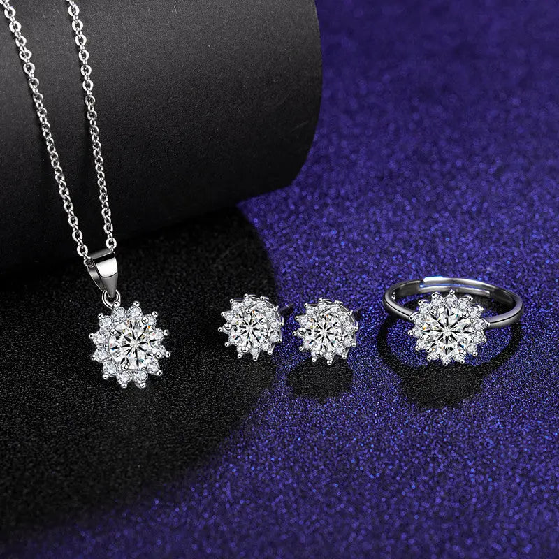 Moissanite jewelry set Angel Wishes