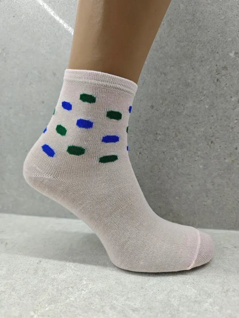 Set Of 6 12 Or 24 Pairs Womens Socks With Bubble Mix Print Angel Wishes