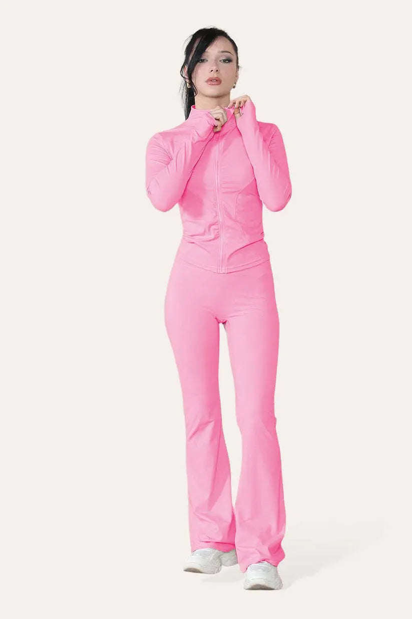 Fitted Activewear Lightweight Top Zip Up Workout - Angel Wishes