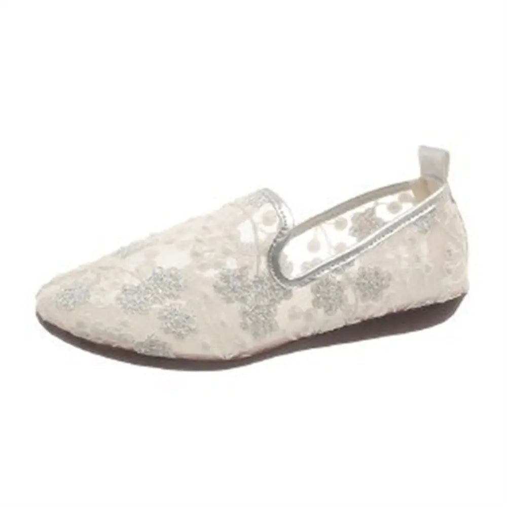 Lace Embroidered Loafers Summer Shoes - Angel Wishes