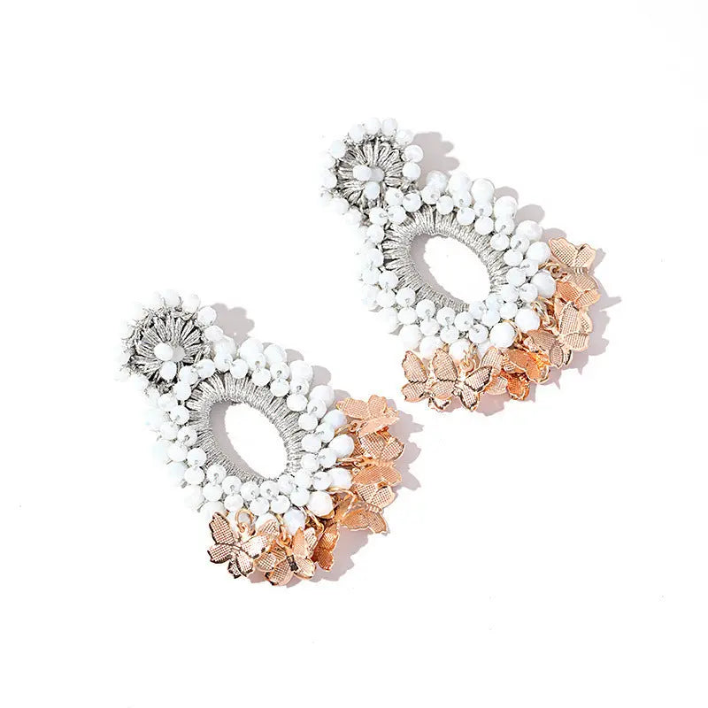 Beaded Butterfly Earrings Angel Wishes