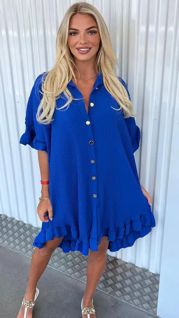 Trendy Ladies Pleated Dress Angel Wishes