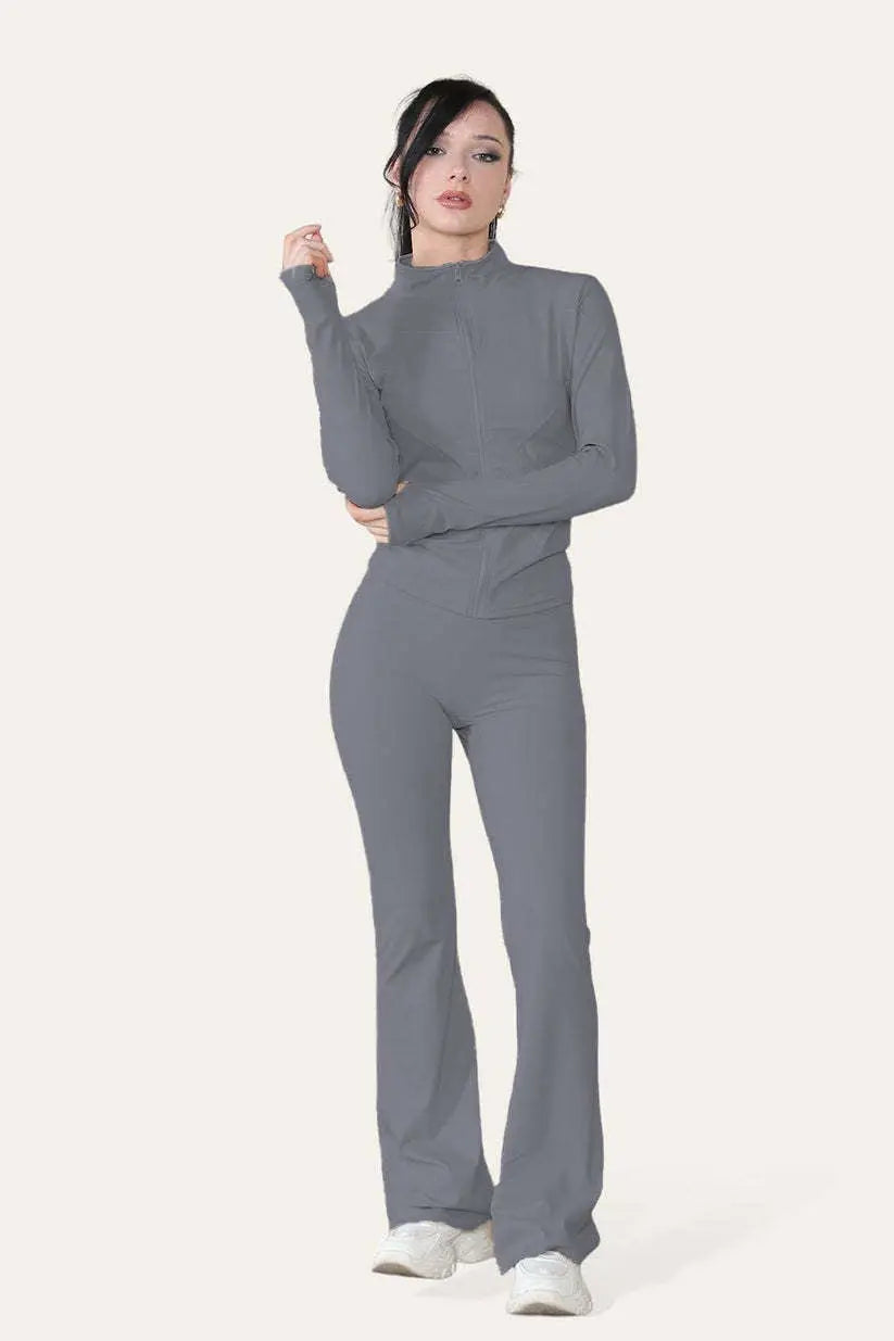 Fitted Activewear Lightweight Top Zip Up Workout - Angel Wishes