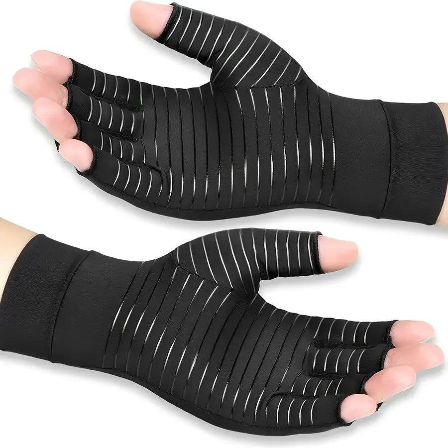Anti arthritis Fingerless Compression Gloves Support Pain Relief Angel Wishes