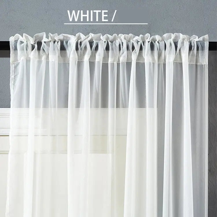 Pure Colour Cotton Curtains Window Screen Angel Wishes